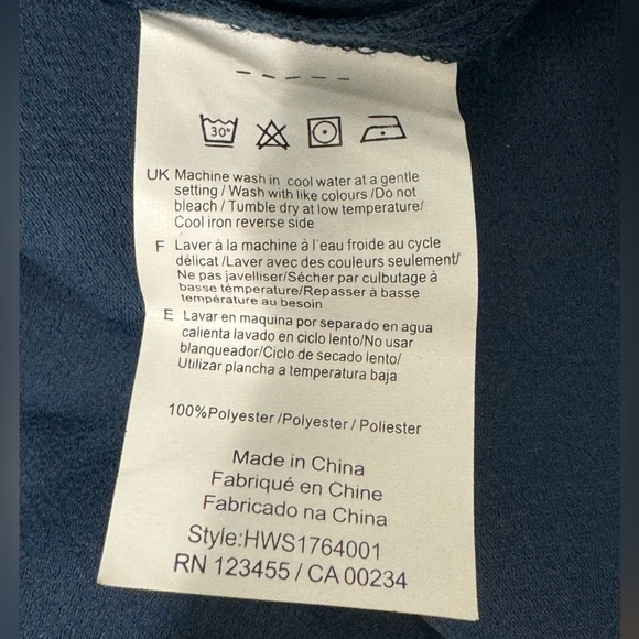 Halston Navy Blue Midi Skirt Size 10 - Picture 9 of 10